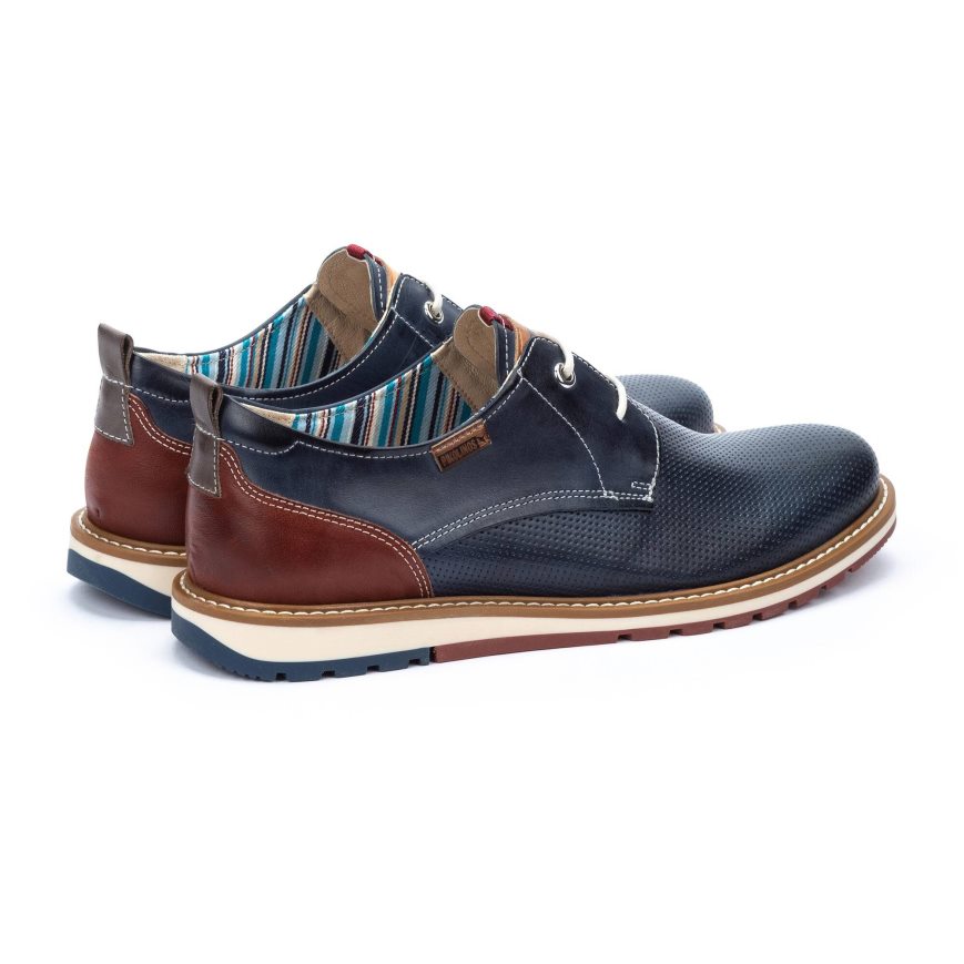 Men's Pikolinos BERNA Lace Up Shoes Blue | NZ X5A8713